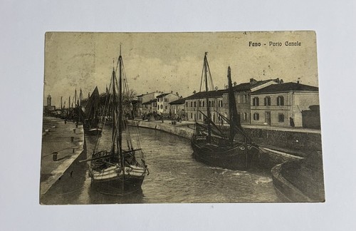 Cartolina fano porto canale - porto,