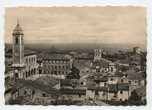 Cartolina fano panorama piazza - cartolina,