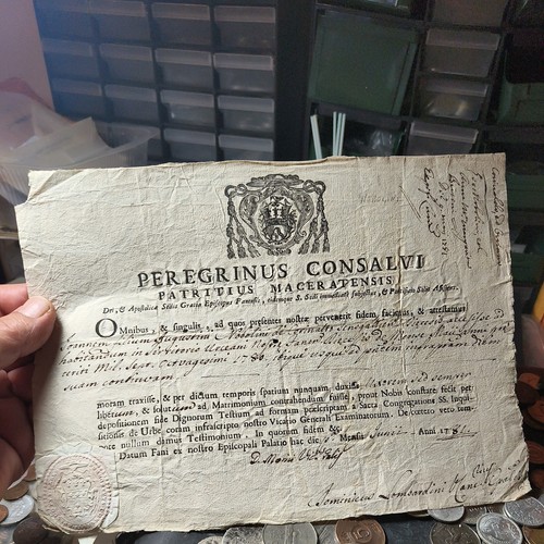 Antico raro documento 1781 - antico,