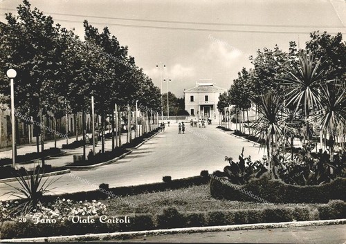 Et214 cartolina fano viale - cartolina, fano,