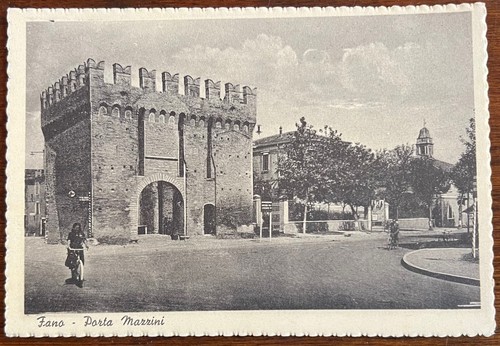 Cartolina epoca fano - d', (pu)