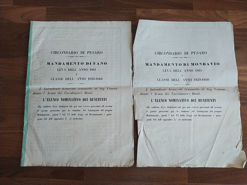 1861 fano mondavio pesaro - mondavio,
