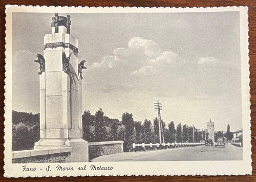 Cartolina epoca fano - d', (pu)