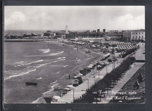 Cartolina fano spiaggia vista - fano,