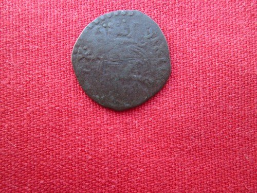Quattrino con santo fronte - santo,